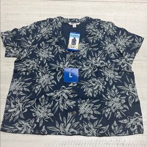 Hang Ten Ladies' Linen Blend Button-Up Shirt